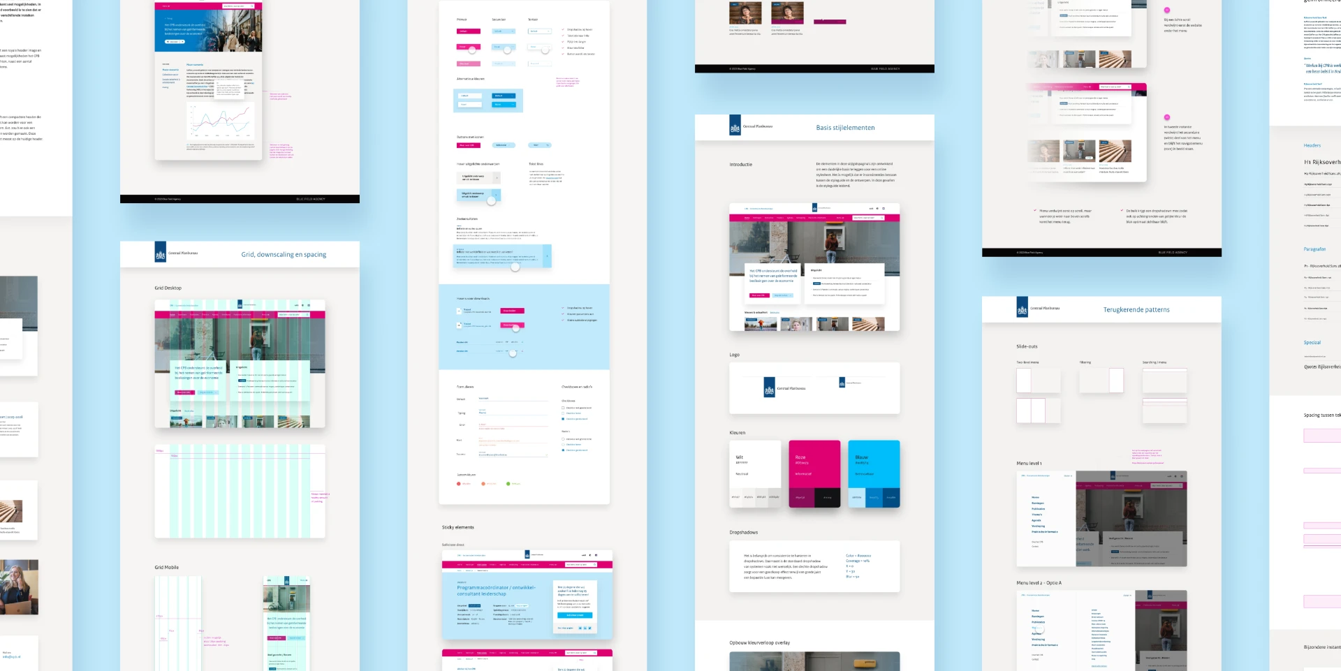 Design system en stijlelementen voor het CPB